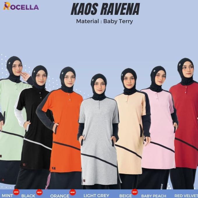 Rocella Kaos Ravena Rok Celana Rania Baju Senam Muslimah Baju Yoga
