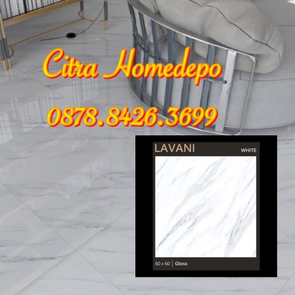 Granit Tile ARNA Size 60x60 (GLOSSY/KILAP) - Lavani White
