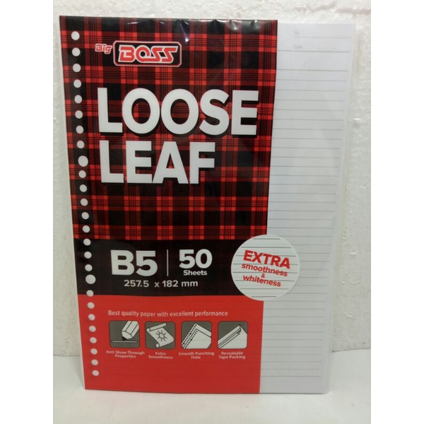 

Kertas binder B5 bigboss 50lbr