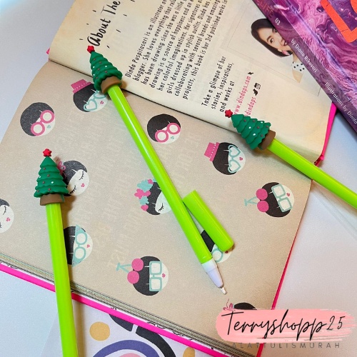 

Pulpen Gel Model Natal Pohon Cute Pena Karakter Natal Bisa Cod