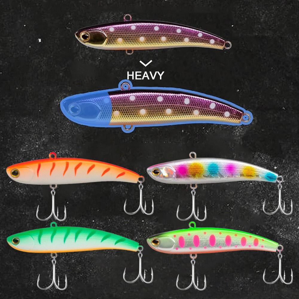 Top Fishing Lure 80mm 17g Metal VIB Getaran Warna-Warni Umpan Bass Buatan Lempar Panjang