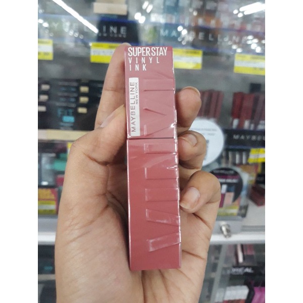 maybelline lipstik superstay vinyl ink peachy 15