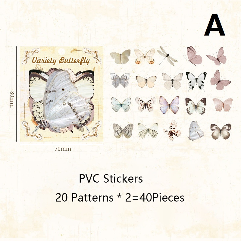 JRN015 – Deco Sticker Butterfly Kupu-Kupu Serangga Dairy Journal Scrapbook Label