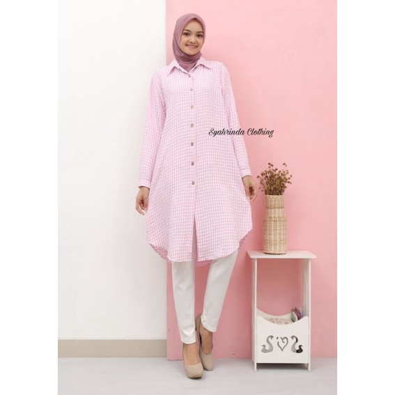 Kemeja Tunik Wanita Dress Premium Standar dan Jumbo