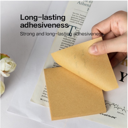 

Sticky notes coklat Deli Memo tempel kertas kraft pad notes kertas memo kraft paper notes
