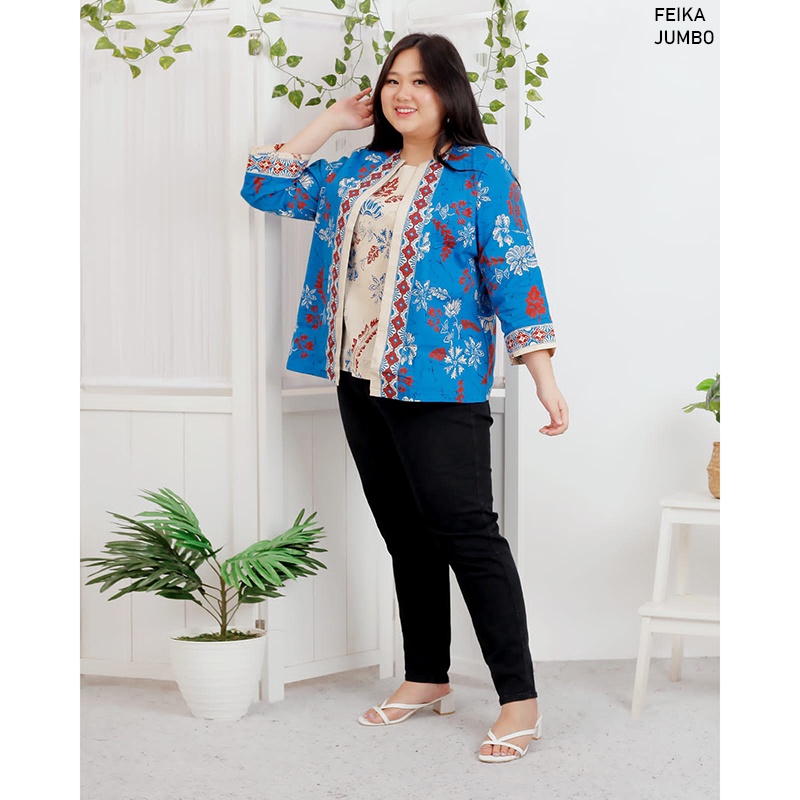 Evercloth Feika Atasan Batik Wanita Atasan Wanita Blouse Batik Wanita