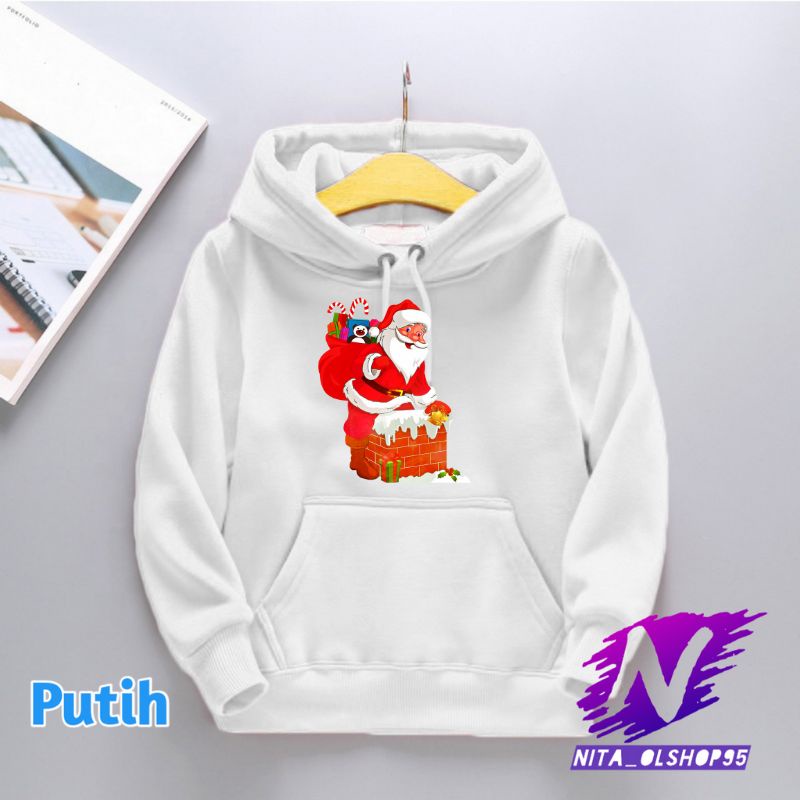 hoodie anak santa sweater anak natal tahun baru