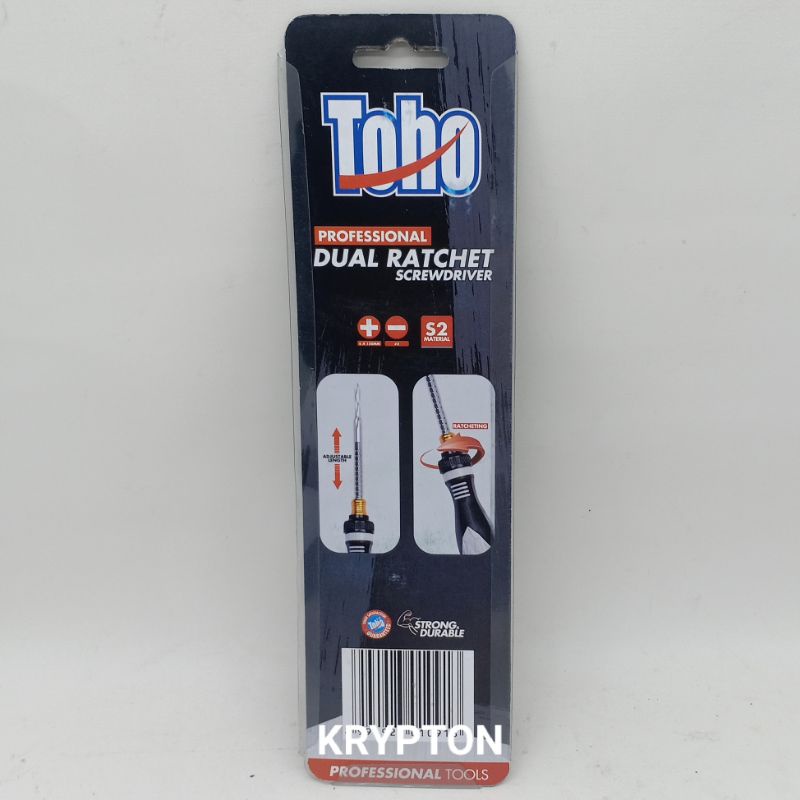 OBENG 2WAY RACHET (+)(-) 4&quot;-6&quot;x6mm TOHO JAPAN QUALITY PRODUCT