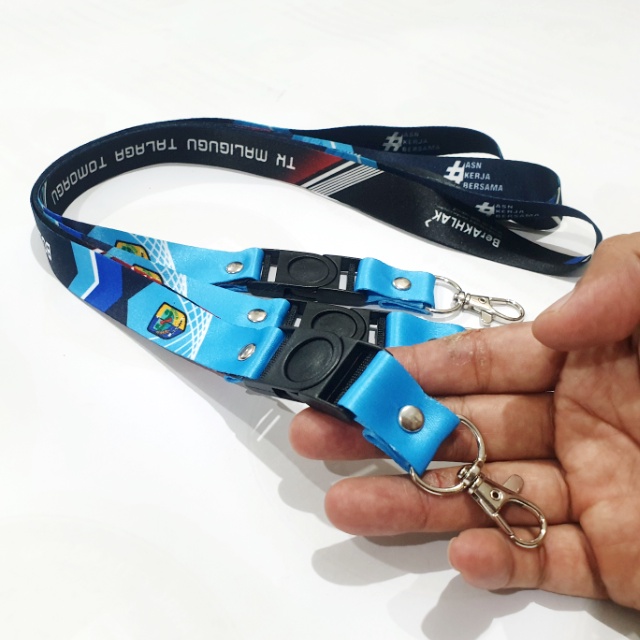 cetak tali idcard custom 2cm sublim ful print color tali lanyard idcard warna custom desain