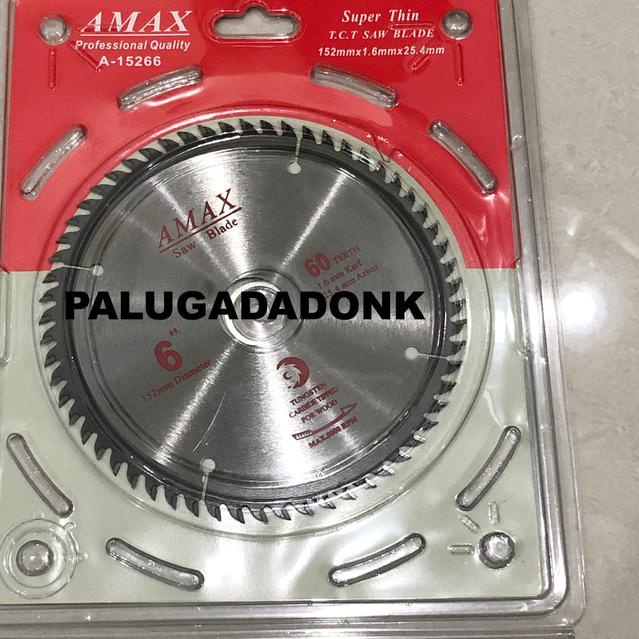 Circular saw 6 inch x 60T Super Thin / Mata Gergaji Kayu Saw Blade 6"