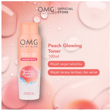 OMG Oh My Glow Skin Care Peach Glowing Glam Edition Face Wash / Cream / Toner / OMG Serum