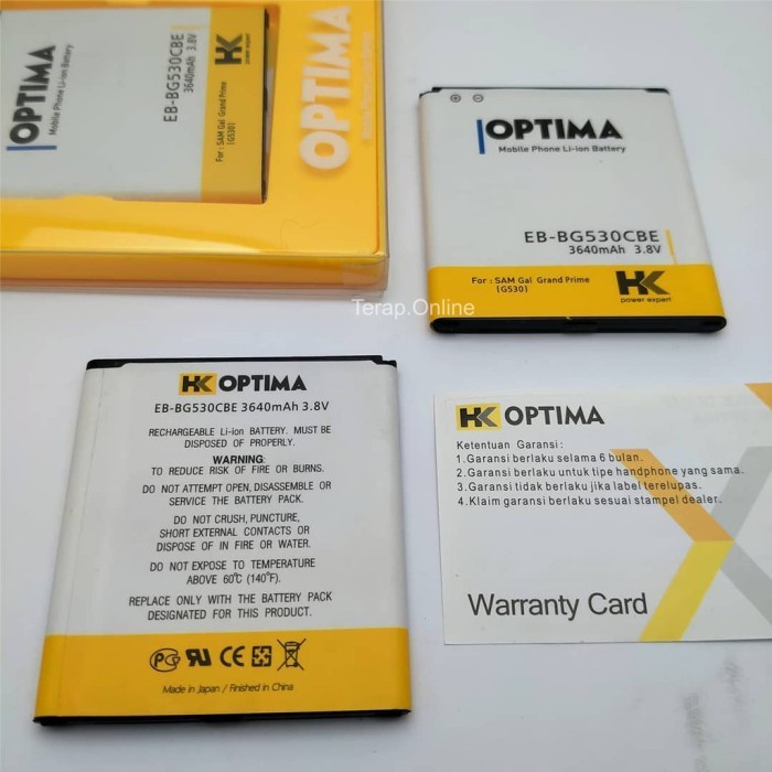 BATERAI SAMSUNG J2 PRIME, J3, Grand Prime G530 HK OPTIMA
