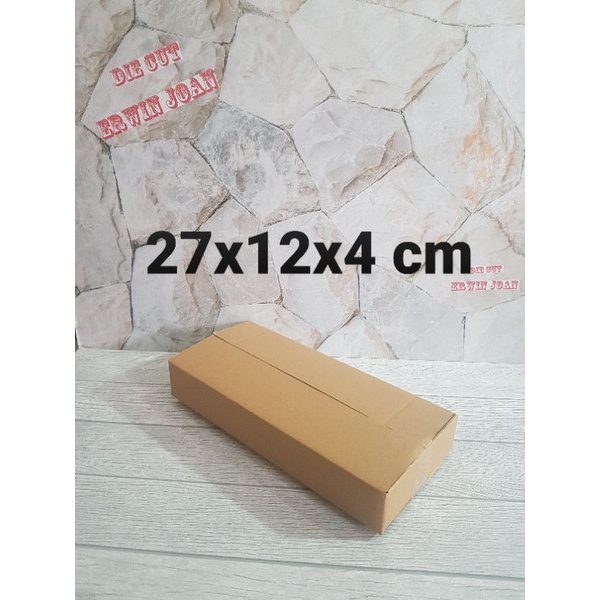 

Kardus / Box / uk 27x12x4 cm / Kotak Karton Packing polos baru ST