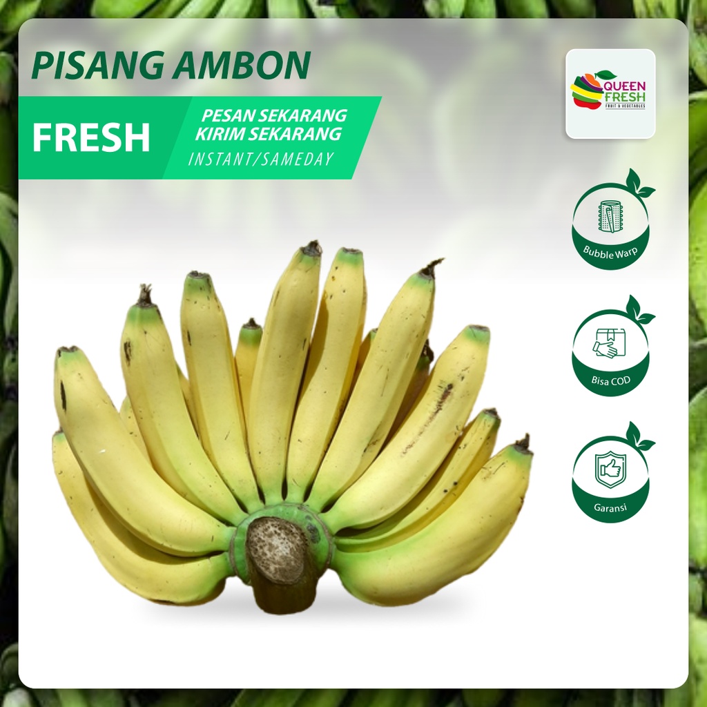 

Queenfresh Buah Buahan Pisang Ambon Banana Segar Fresh Semarang 3000 gram