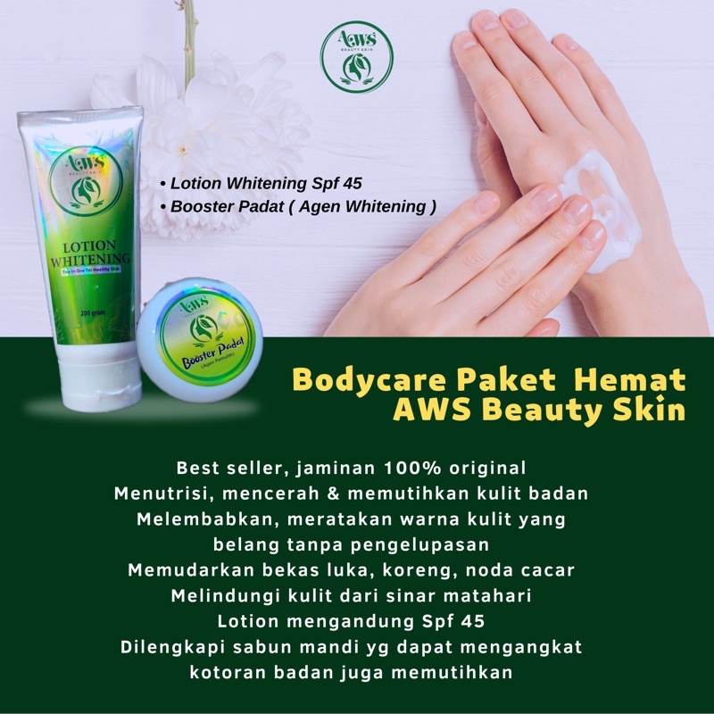 ✨FREE GIFT✨Paket Hemat by AWS BEAUTY SKIN (Bodylotion+Booster padat)