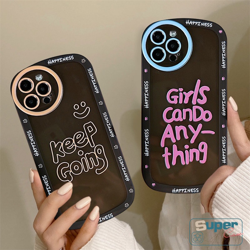 Soft Case TPU Shockproof Motif Label Untuk Realme C21Y C35 5 6i 5i 5s 9i C15 C25 C12 C31 C25Y C11 C25s C20A C3 C1