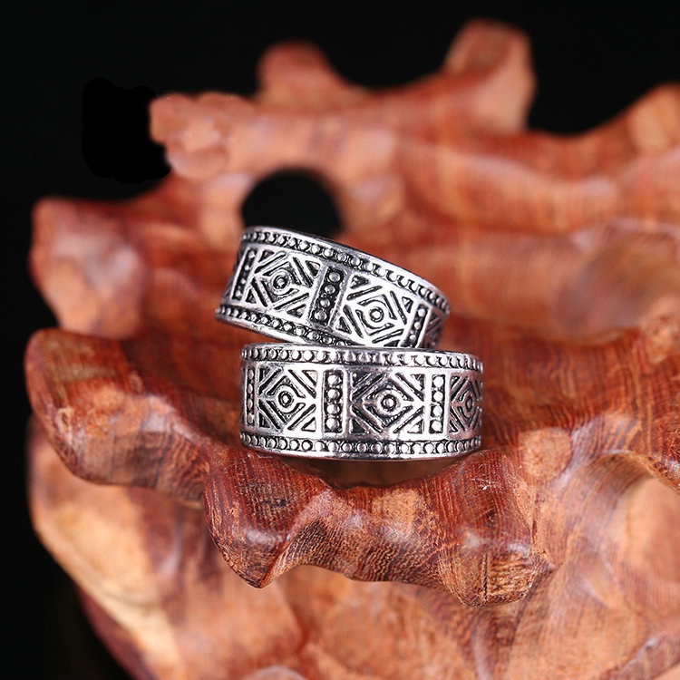 Cincin Desain Monyet Buddha Gaya retro Untuk Pria Dan Wanita