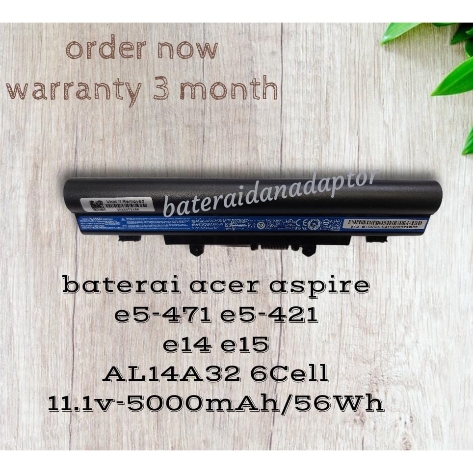 Baterai Acer Aspire E5-421 AL14A32 6Cell Original