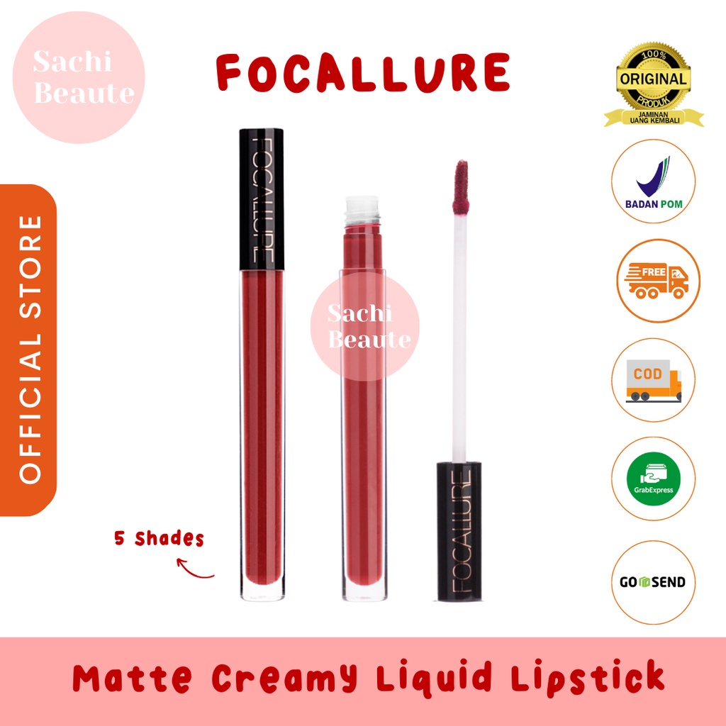 FOCALLURE Matte Creamy Liquid Lipstick Series Waterproof