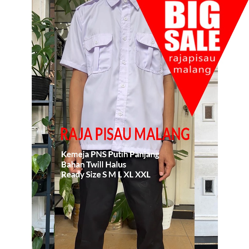 Baju Seragam PDH, Seragam Putih Pendek PNS Pria, Baju PNS, Kemeja Putih PDH