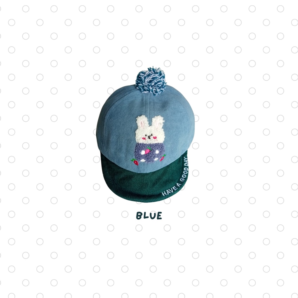 topi anak perempuan laki laki baseball cap balita BUNNY BASEBALL CAP topi import anak