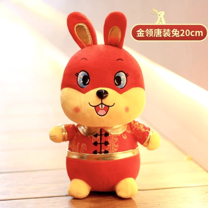 NEW  Boneka Kelinci 2023 Dekor Souvenir Imlek Boneka Rabbit Plush Toy 12 Shio Kelinci Macan Kerbau Tikus Harga Grosir Termurah