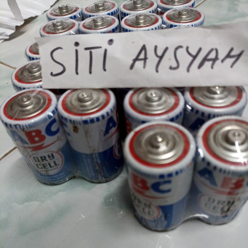 Baterai ABC Besar Asli 2 biji segel