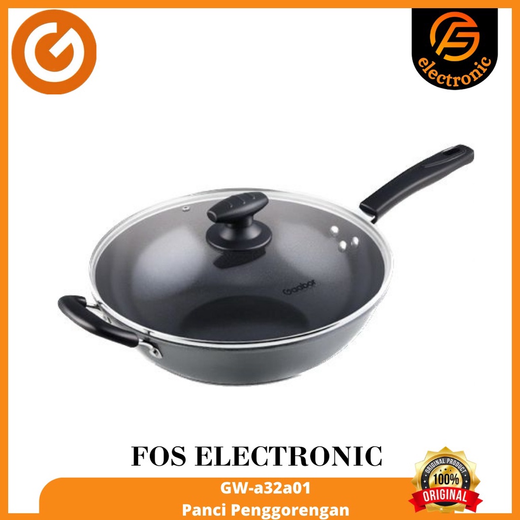 Gaabor Panci Penggorengan Wok Anti Lengket bahan Teflon 32 cm non-stick frying pan /GW-A32A01