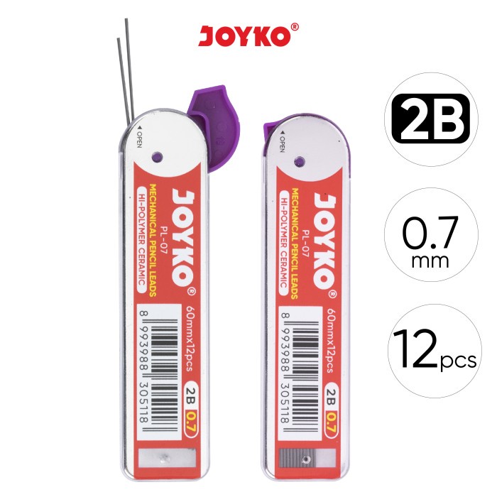 

Joyko Reffil Pensil Mekanik 2B Pl-07 Pensil Lead 0.7 mm