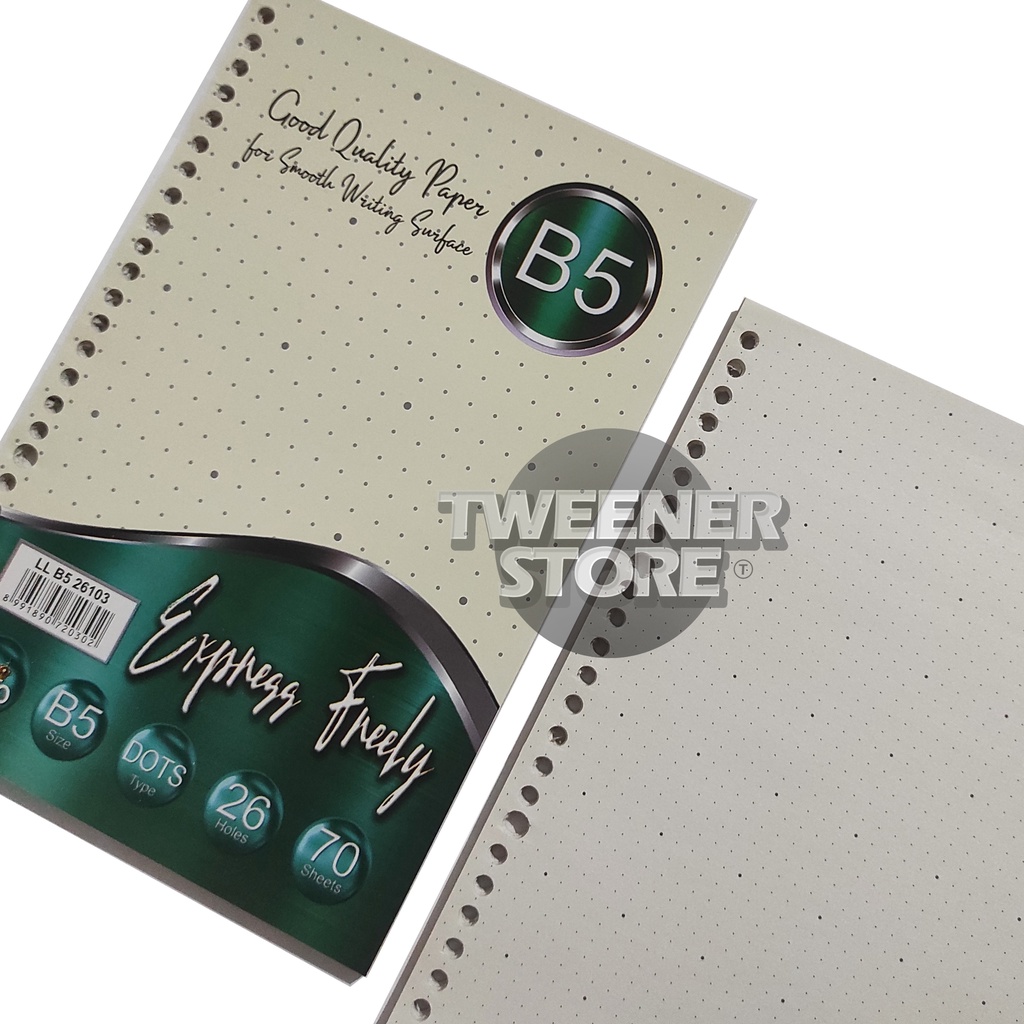 

[B5-TITIK] Jojo Kertas Isi Binder B5 isi 70 Sheets Titik-titik/Dots | Loose Leaf LLB5 26103