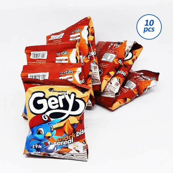 

Gery Snack & Sereal Wafer roll bantal renteng isi 10pcs/Snack&Sereal