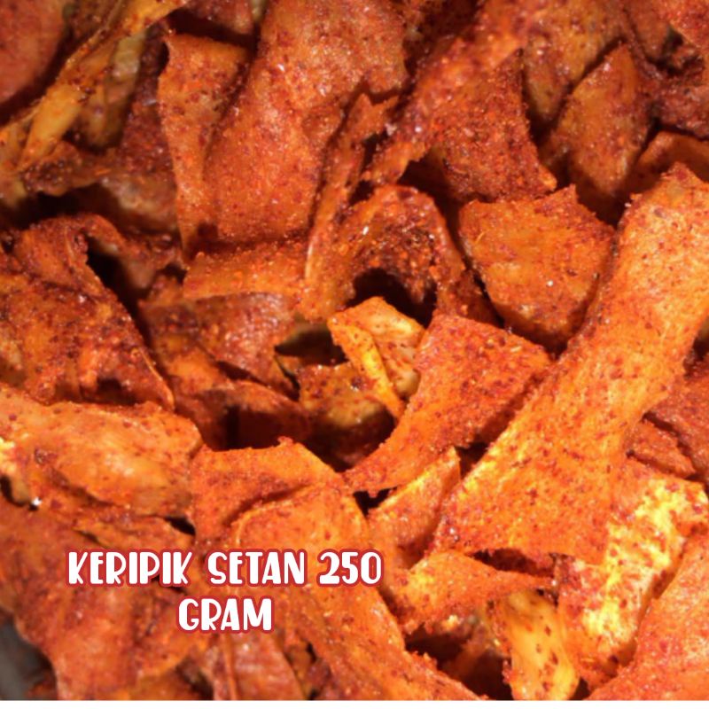 

Kripset/Keripik Kembar Sukabumi/Keripik Setan/Cabai Asli/250gr