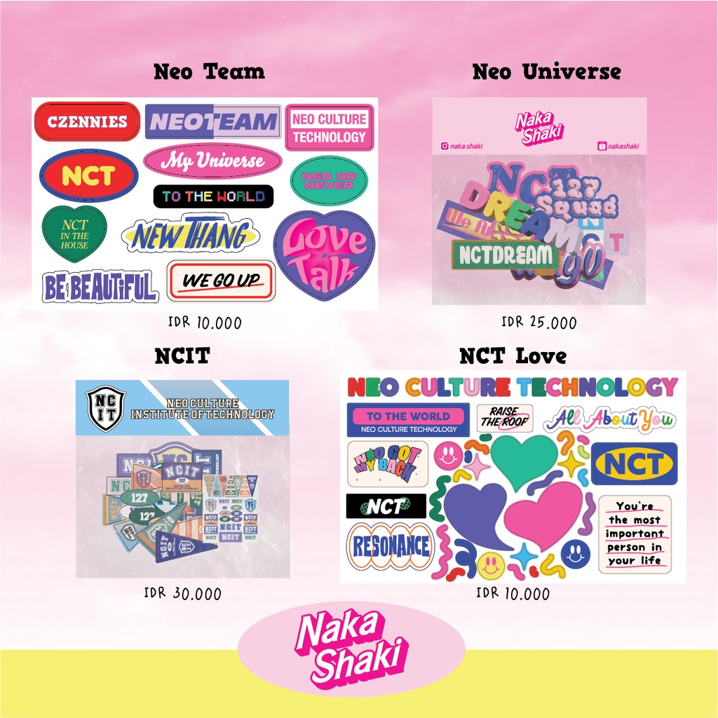 

[NAKASHAKI] - NCT Stickers