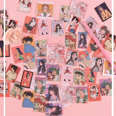 

HI385 Stiker Manga Anime 46pcs Motif Perempuan Japan Deco Jurnal Scrapbook