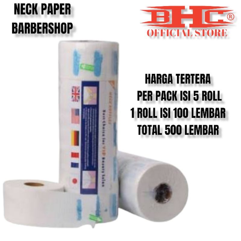 Neck Paper Tissue Leher / Neck Barber Shop / Kertas Leher / Tisu Barbershop / 1 Pack Isi 5 Roll Isi 500 Lembar Tysu