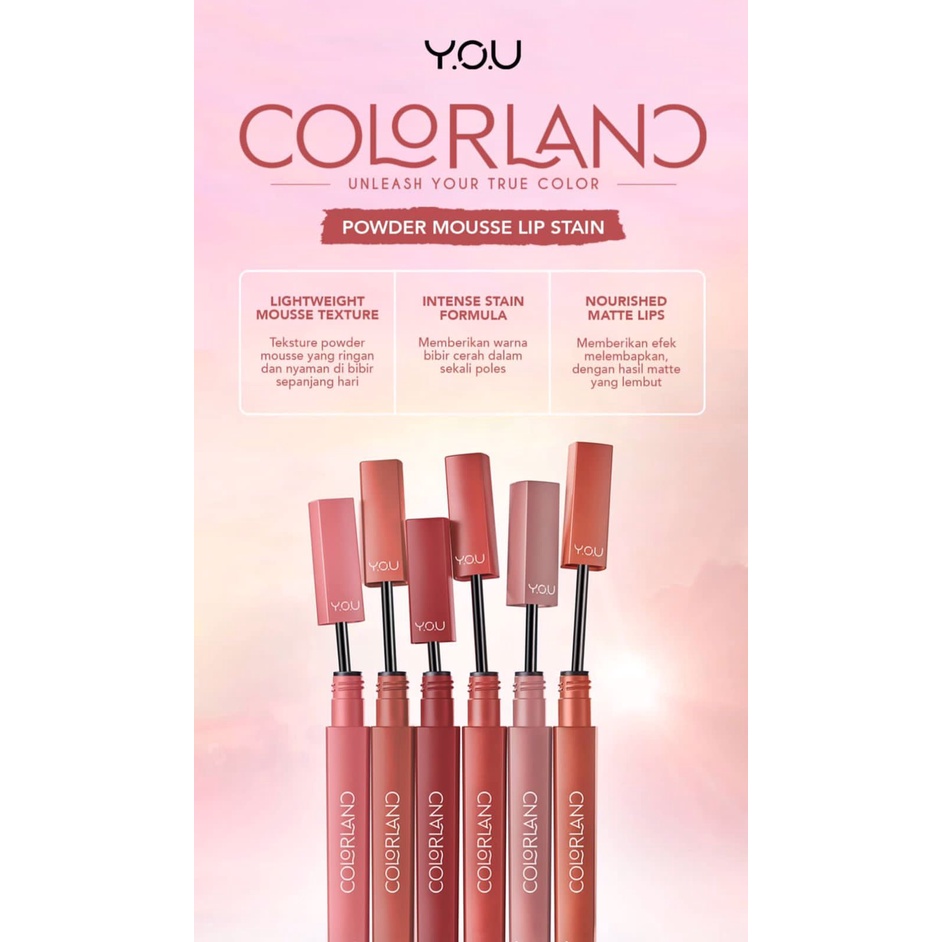 YOU Colorland Powder Mousse Lip Stain Y.O.U - ALL VARIAN