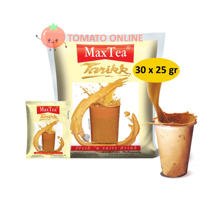 

MAX TEA MAXTEA / TEH TARIK / 1 PACK ISI 30 SACHET ( 750 GRAM )
