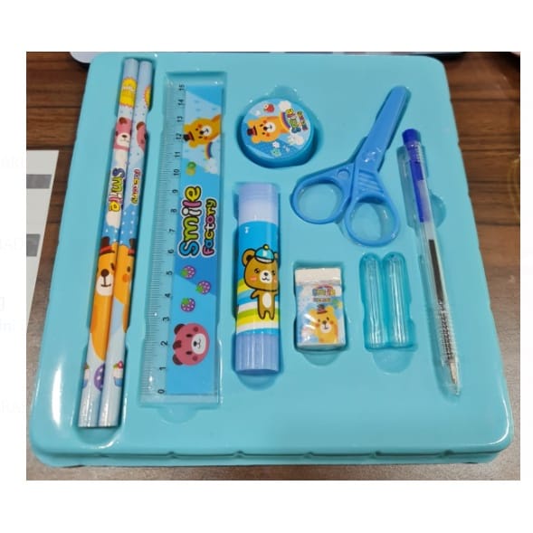 {DS} Pensil Set 9 in 1 Alat tulis set Kartun Paket Set Alat Tullis Anak Sekolah Souvenir Alat Tulis Sekolah