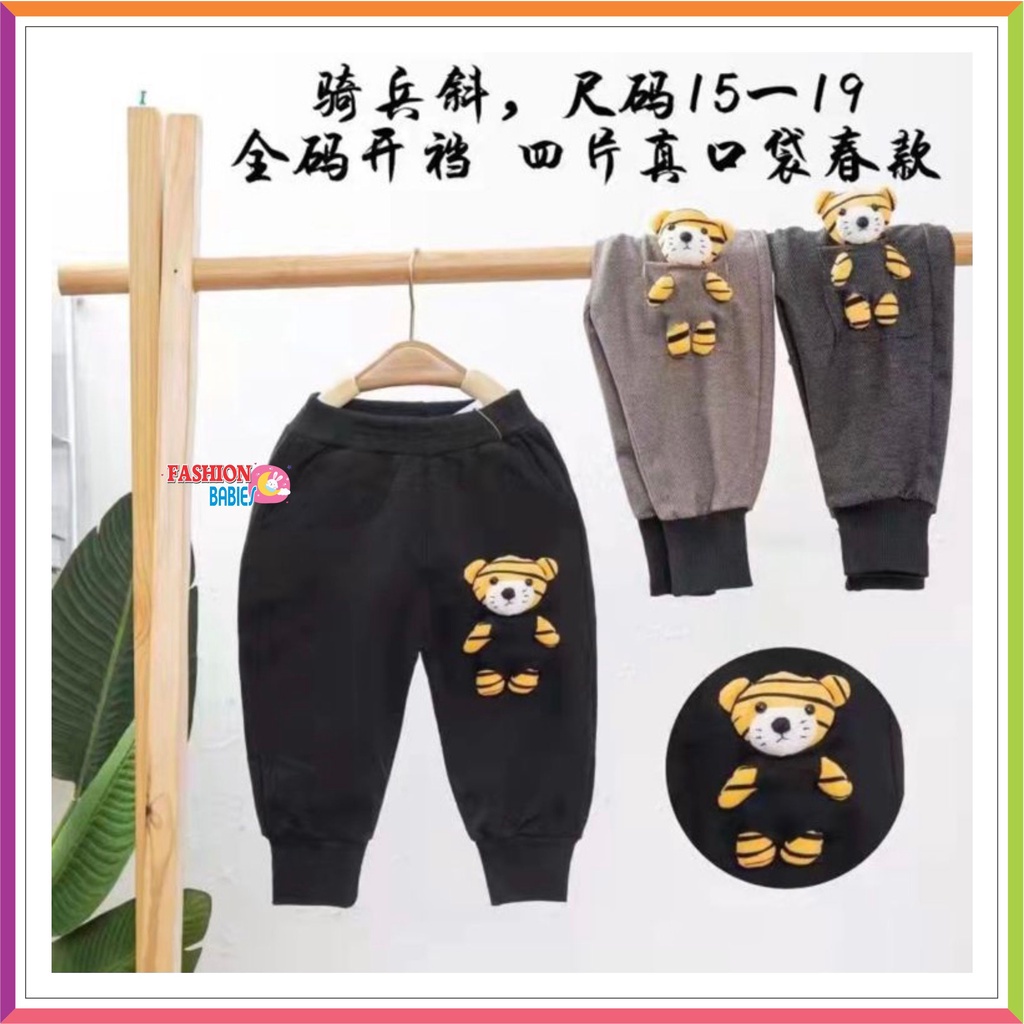 ❤FASHIONBABIES❤ LEGGING BABY BOY / LEGGING BAYI JOGGER IMPORT WITH BONEKA