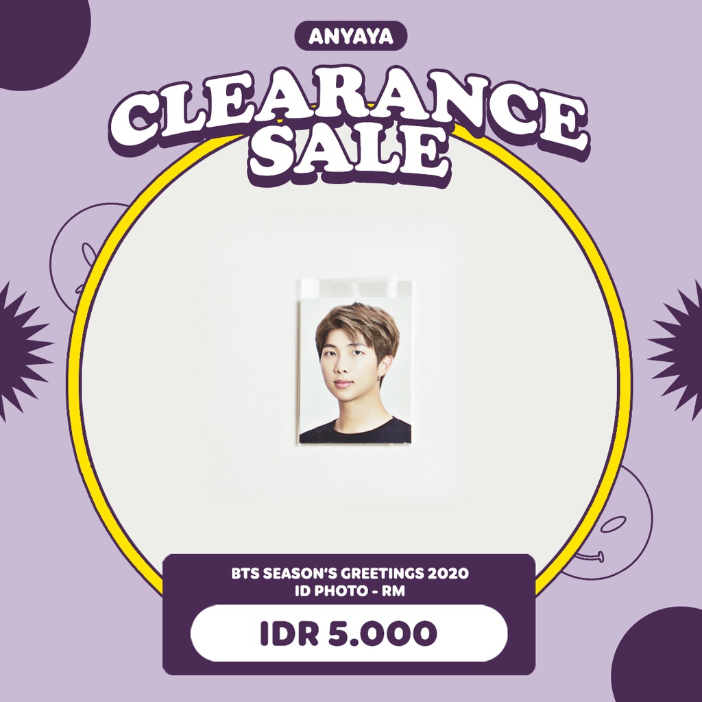 [READY STOCK] BTS SEASON'S GREETINGS 2020 SHARING MEMBER ID PHOTO NAMJOON RM OFFICIAL