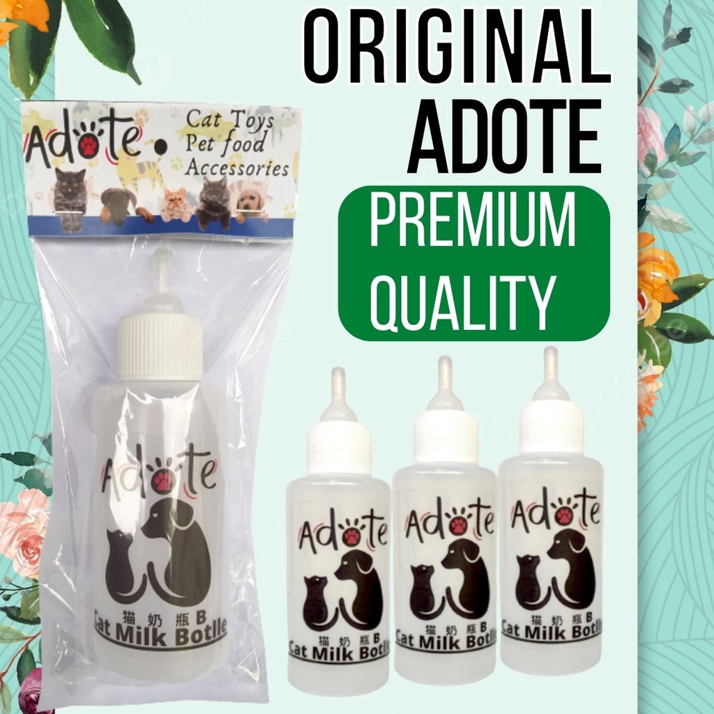 DOT BOTOL SUSU ADOTE ORIGINAL KUCING ANJING KELINCI Nipel Kecil 100ML BOTOL HEWAN FEZONE