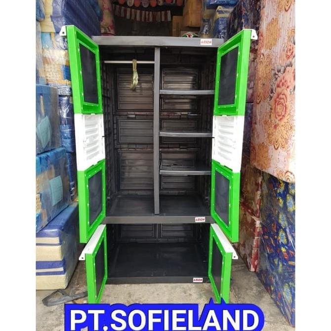 

LEMARI PLASTIK / LEMARI PAKAIAN GANTUNG ada kunci stock ready