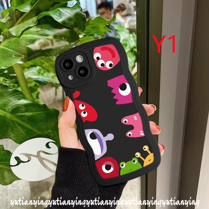 Soft Case Motif Kartun Monster Kecil Untuk OPPO A17 A57 A15 A55 A16 A54 A16K A96 A17K A12 A77 A74 A5 A9 A16s A95 A5s A7 A1k A77s A53 A3s A72 A76 7Z 8Z 712