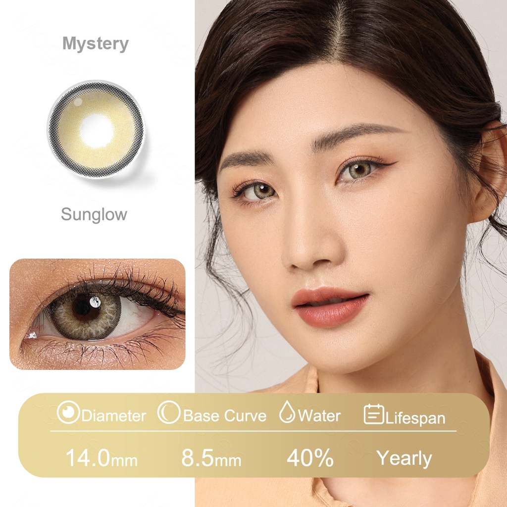 Magister Sepasang Lensa kontak warna, Softlens mata normal, lensa warna new, soflens murah normal diameter 14.5MM soflens grey