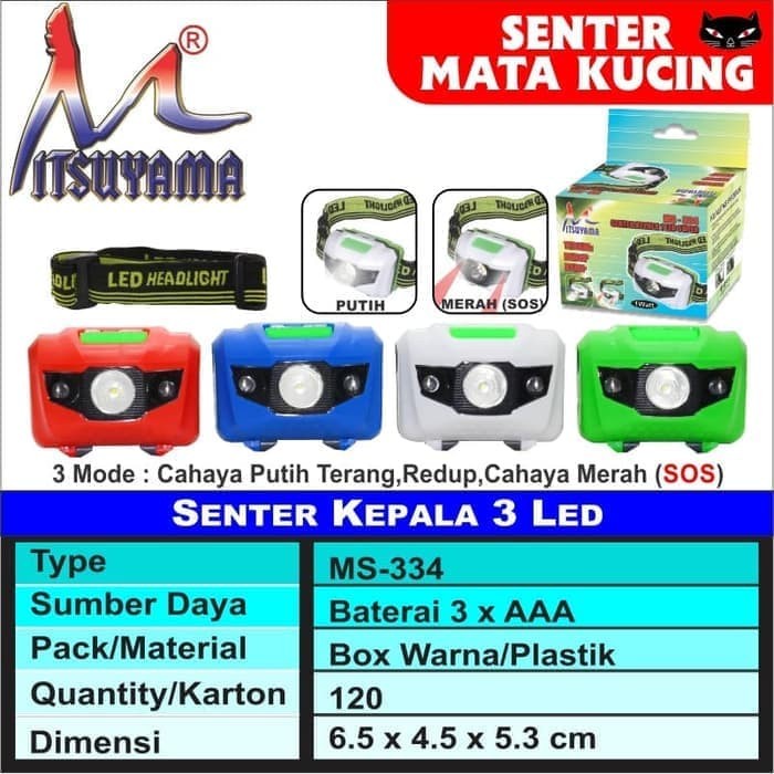 Headlamp Mitsuyama / Senter Kepala Ms-334