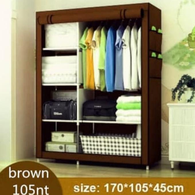 

Lemari pakaian lemari plastik rak baju stock ready
