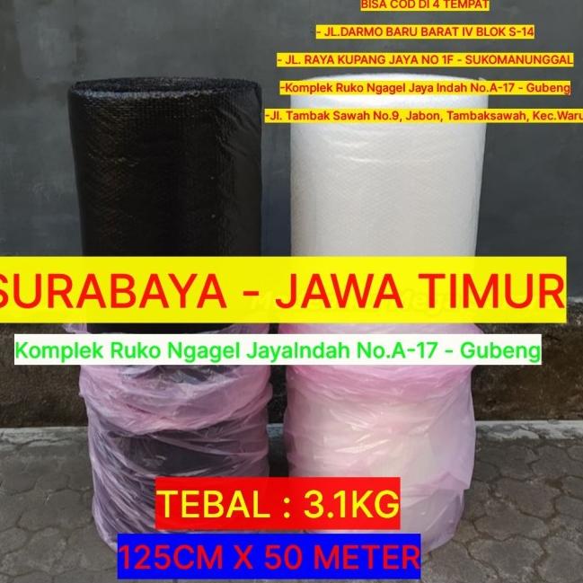 

Bubble Wrap Roll Surabaya 125 Cm x 50 Meter - TEBAL 2KG, Hitam