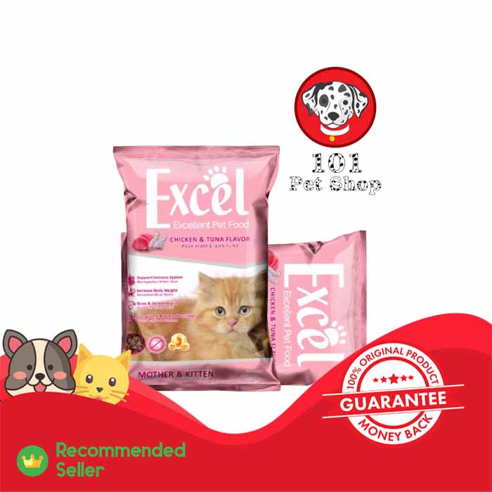 MAKANAN KUCING EXCEL KITTEN &amp; MOTHER BABY 500GR