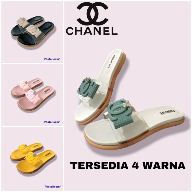 sandal wanita import/sandal creative/sandal wanita chanel/sandal chanel/sandal slop wanita/sandal wa