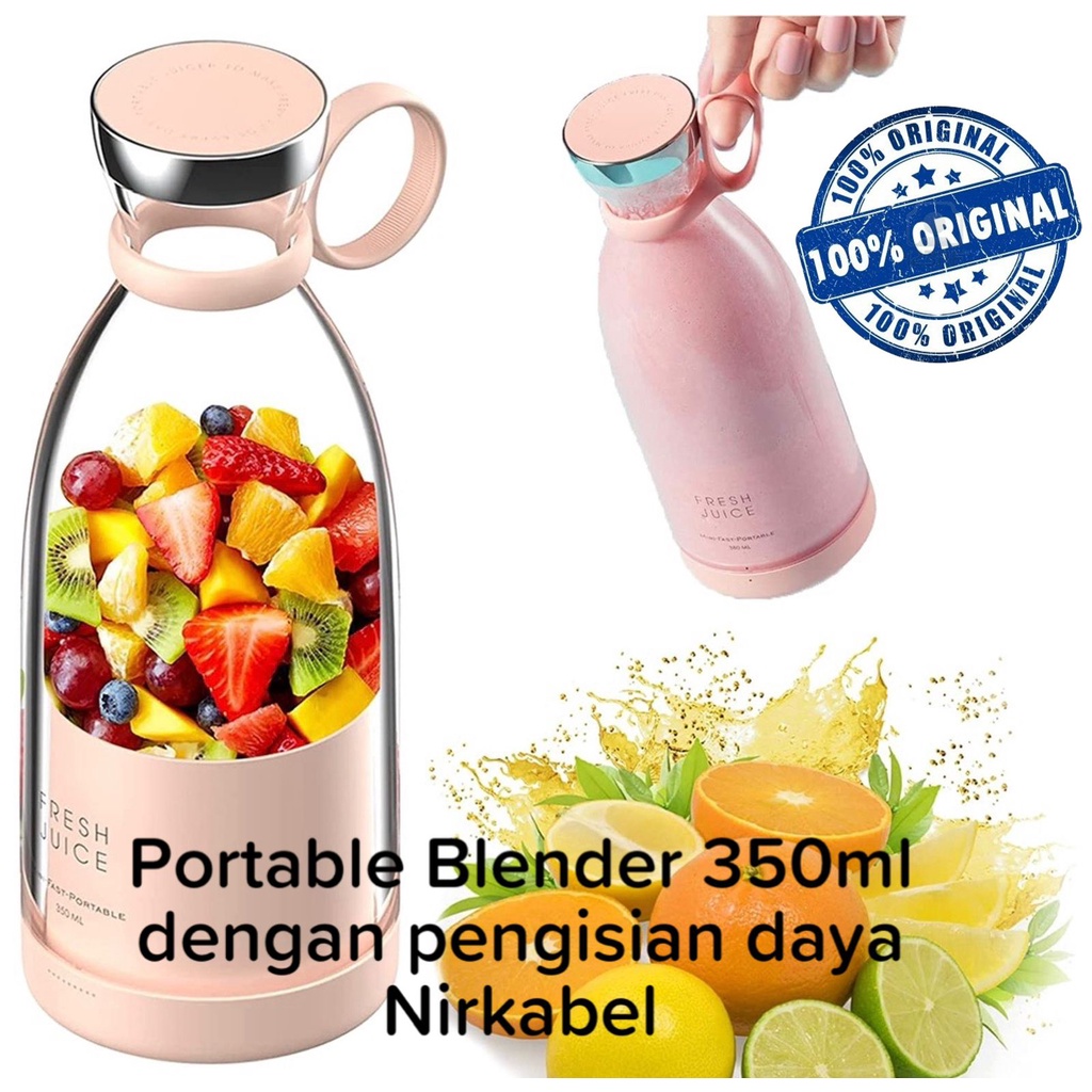 Blender Elektrik Mini Portable Multifungsi Tenaga Usb Untuk Membuat Jus Buah 350ml